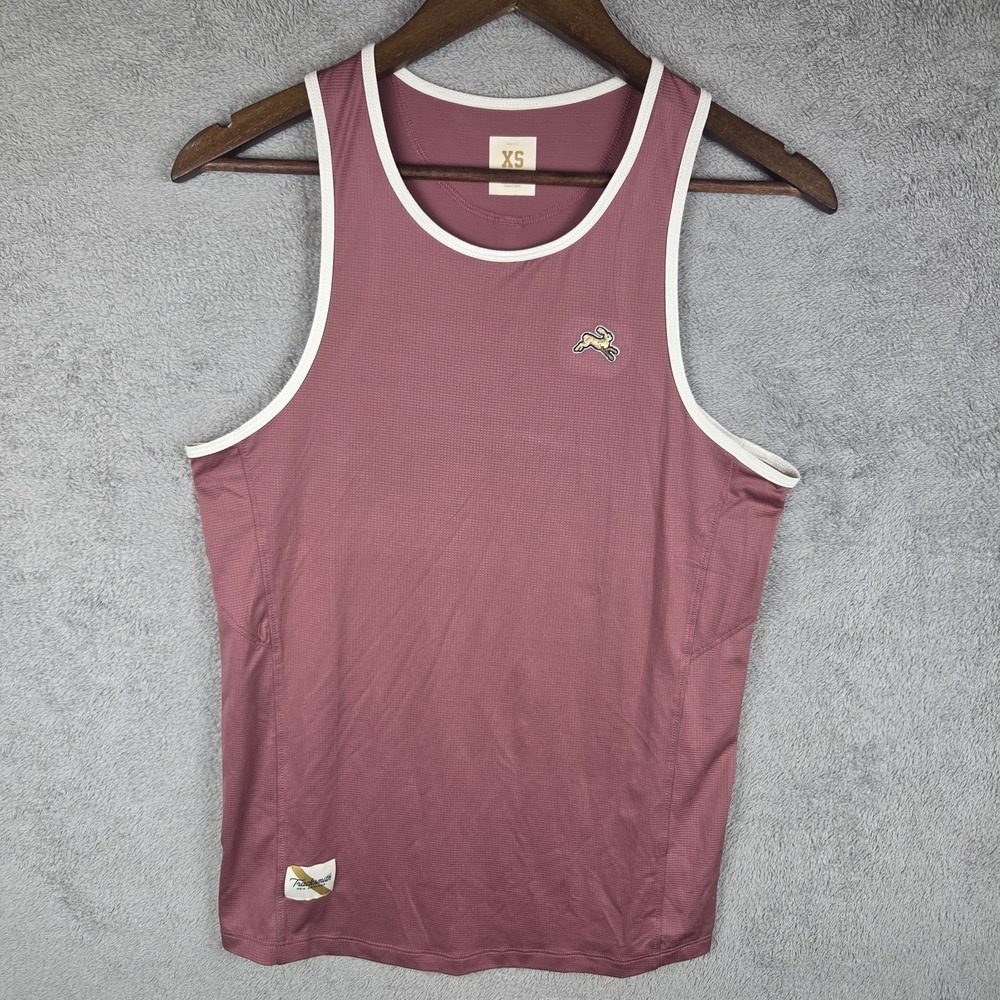 Tracksmith Twilight Tank Singlet Tee Mens XS Pink Micro Mesh Running Shirt